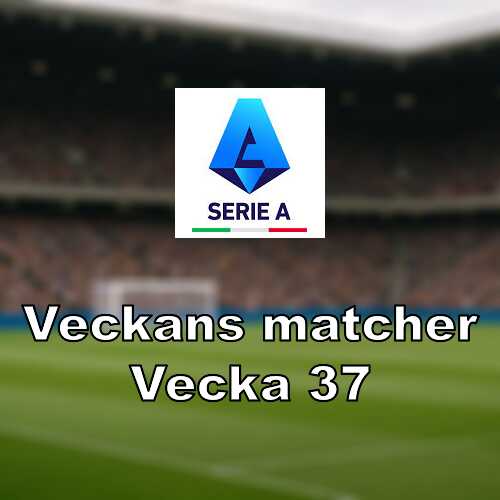 Serie a i vecka 37 omgang 3 med juventus inter i fokus