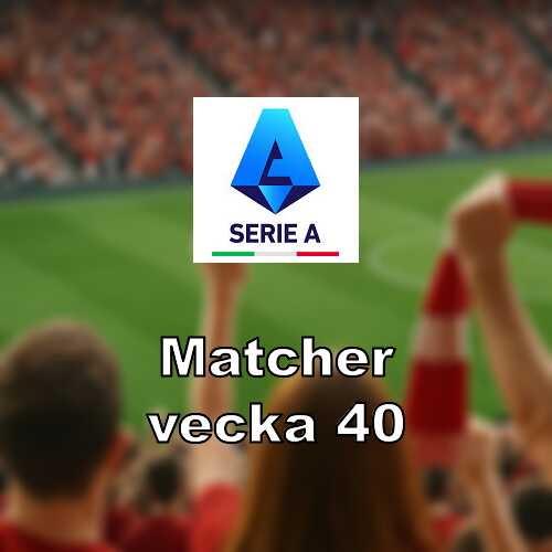 Vecka 40 i serie a full omgang och toppmote juventus milan