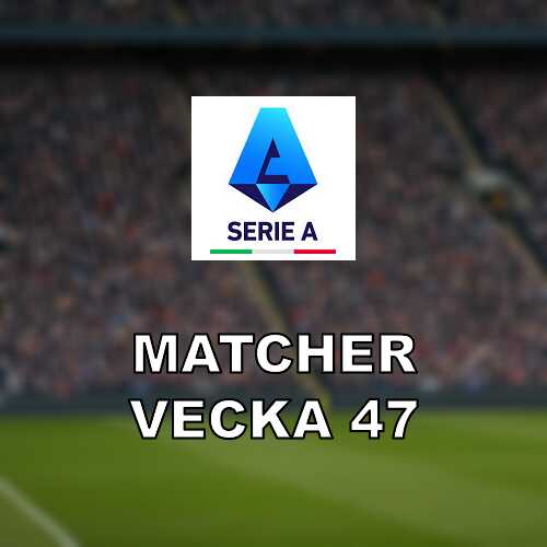 Vecka 47 i serie a omgang 12 med milano derby