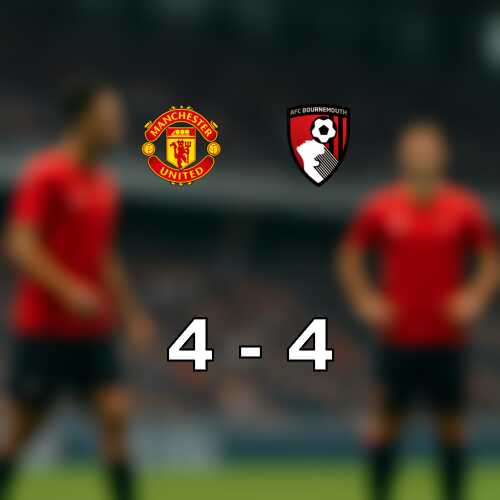 Malkalas pa old trafford nar manchester united och bournemouth spelade 4 4
