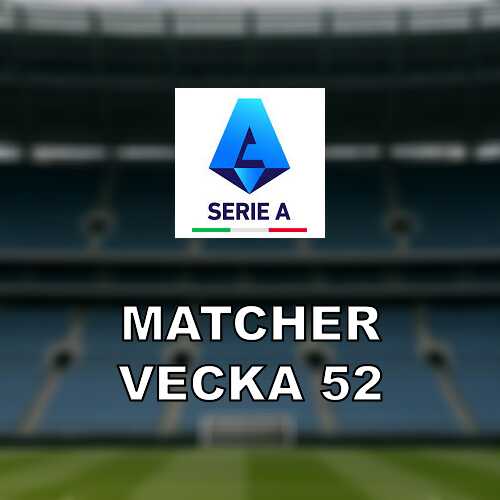 Serie a vecka 52 omgang 17 med atalanta inter som riktmarke