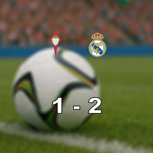 Real madrid vann borta mot celta vigo och holl kontakt med barcelona