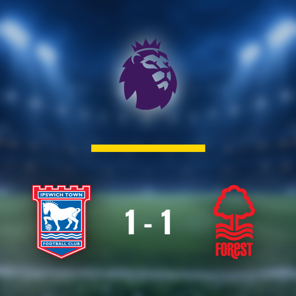 Delade poang nar ipswich tog emot nottingham forest