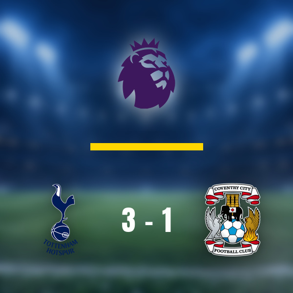 Tottenham brot den vinstlosa sviten med en seger mot coventry